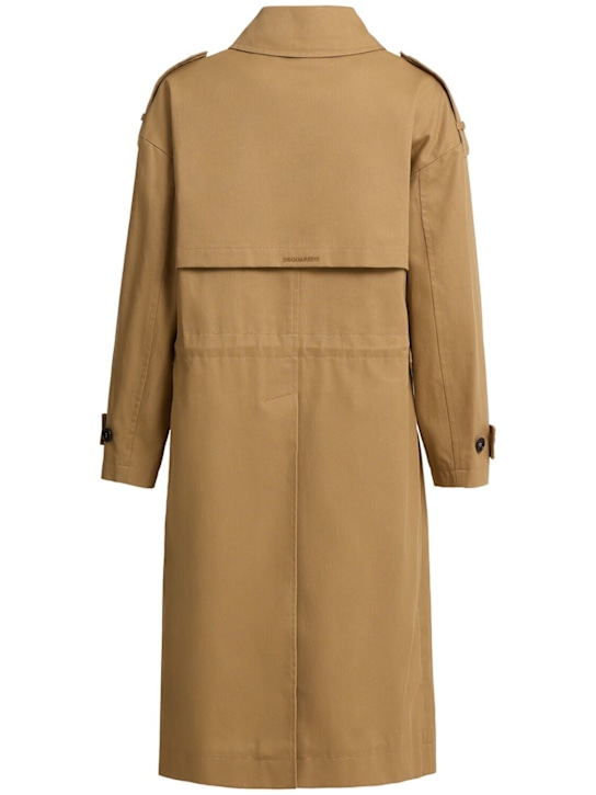 Dsquared2: Belted chic cotton trench coat - Cocoa - men_1 | Luisa Via Roma