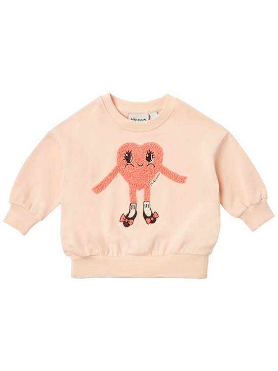 Mini Rodini: Felpa in cotone stampato - Rosa - kids-girls_0 | Luisa Via Roma