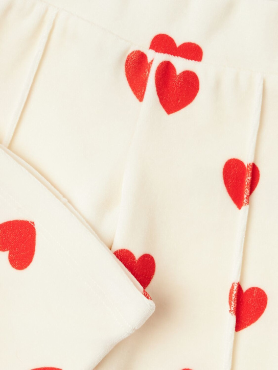 Mini Rodini: 印花混棉裤子 - 白色 - kids-girls_1 | Luisa Via Roma