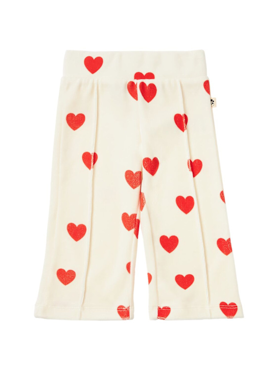 Mini Rodini: 印花混棉裤子 - 白色 - kids-girls_0 | Luisa Via Roma