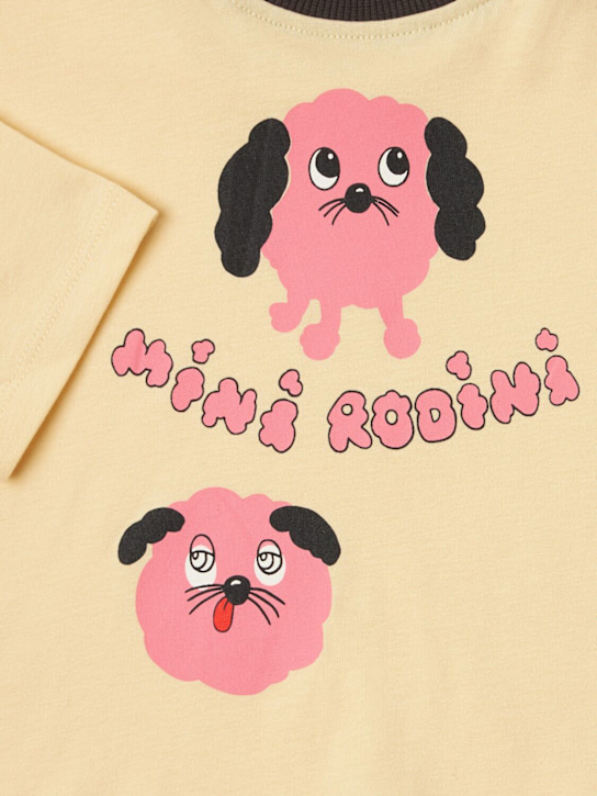 Mini Rodini: Printed cotton l/s t-shirt - Yellow - kids-boys_1 | Luisa Via Roma