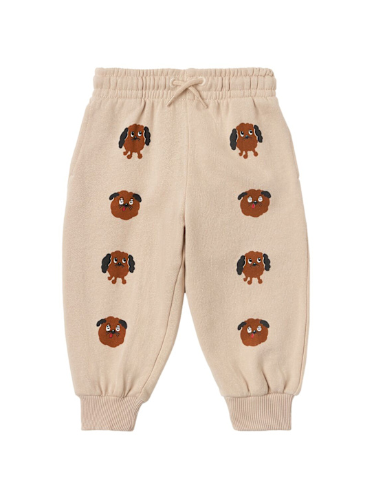 Mini Rodini: 印花棉质运动裤 - 灰色 - kids-girls_0 | Luisa Via Roma