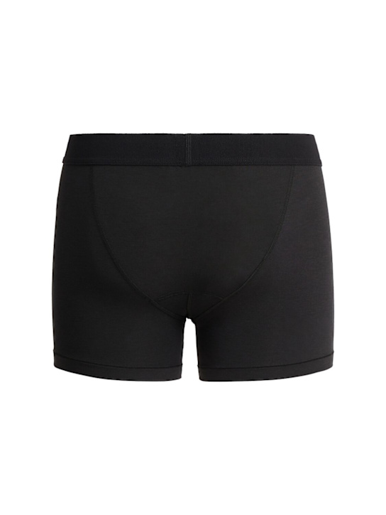 Skims: Pack of 3 cotton 3 inch boxer briefs - Onyx - men_1 | Luisa Via Roma
