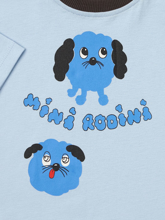 Mini Rodini: T-shirt in cotone con stampa - Blu - kids-girls_1 | Luisa Via Roma