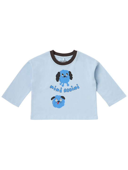Mini Rodini: T-shirt in cotone con stampa - Blu - kids-girls_0 | Luisa Via Roma