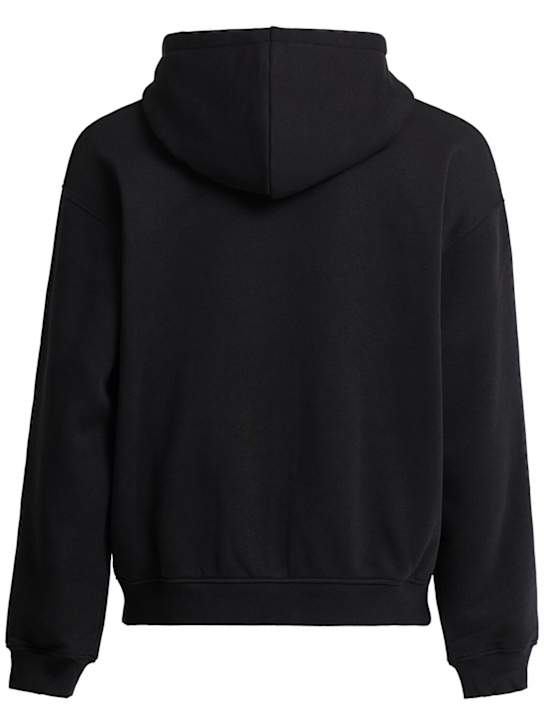 Skims: Lounge relaxed fit cotton zip-up hoodie - Washed Onyx - men_1 | Luisa Via Roma