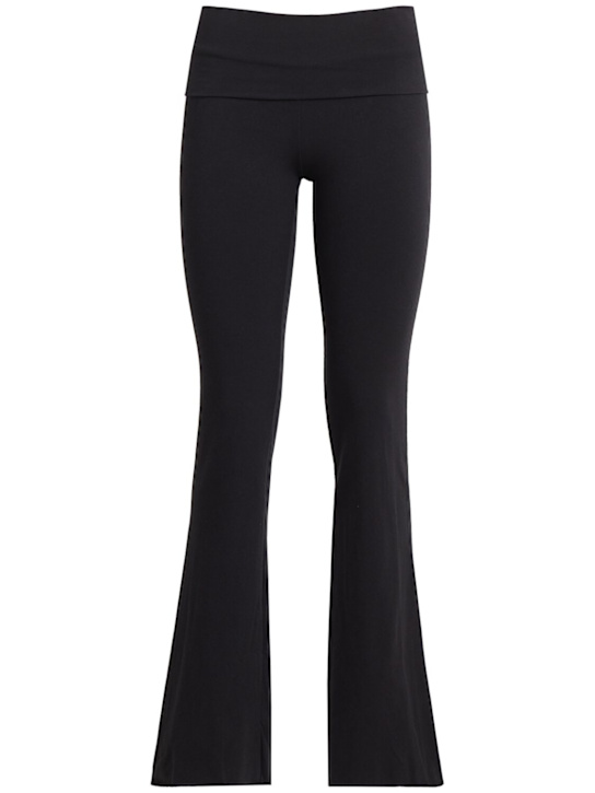 Skims: 코튼 저지 폴드오버 스웨트팬츠 - Onyx - women_0 | Luisa Via Roma