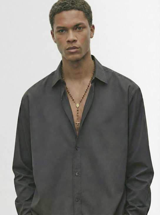 Dolce&Gabbana: Bijoux cross necklace - Gold - men_1 | Luisa Via Roma