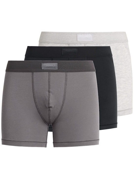 Skims: Pack of 3 cotton 3 inch boxer briefs - Heather Multi - men_0 | Luisa Via Roma