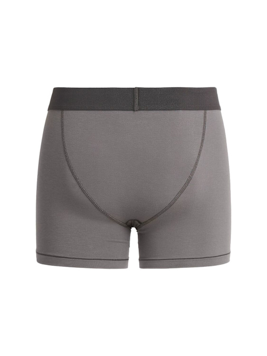Skims: Pack of 3 cotton 3 inch boxer briefs - Heather Multi - men_1 | Luisa Via Roma