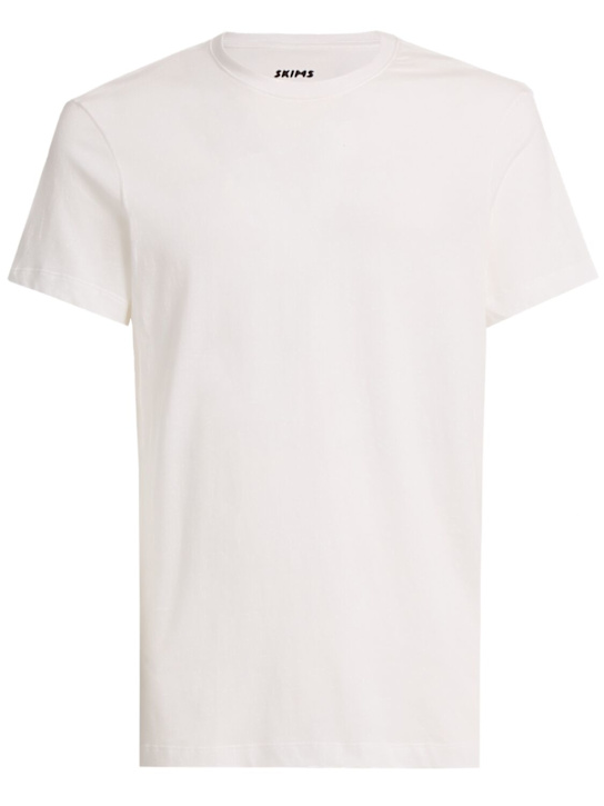Skims: Cotton t-shirt - Chalk - men_0 | Luisa Via Roma