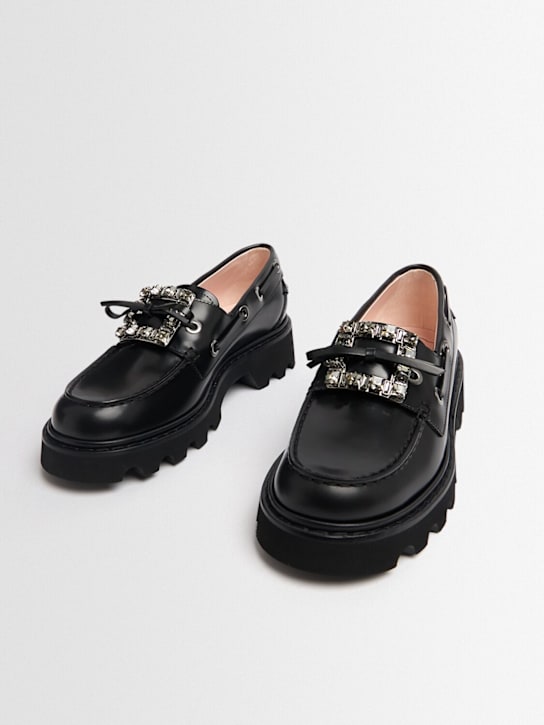Roger Vivier: Mocassini Viv Rangers in pelle 20mm - Nero - women_1 | Luisa Via Roma