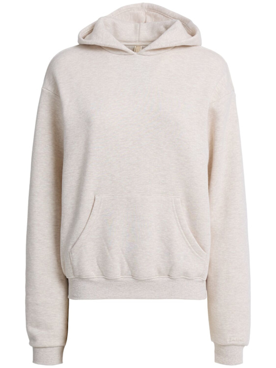Skims: Cotton blend classic hoodie - Oatmeal Heather - women_0 | Luisa Via Roma