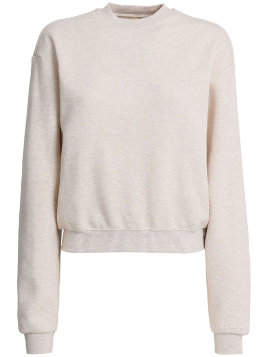 Skims: Cotton blend classic crewneck sweatshirt - Oatmeal Heather - women_0 | Luisa Via Roma