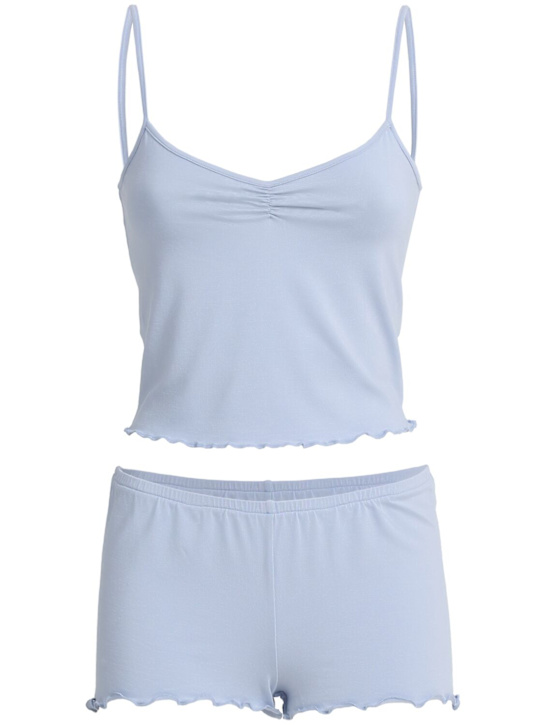 Skims: Cami tank top & shorts - Zen Blue - women_0 | Luisa Via Roma
