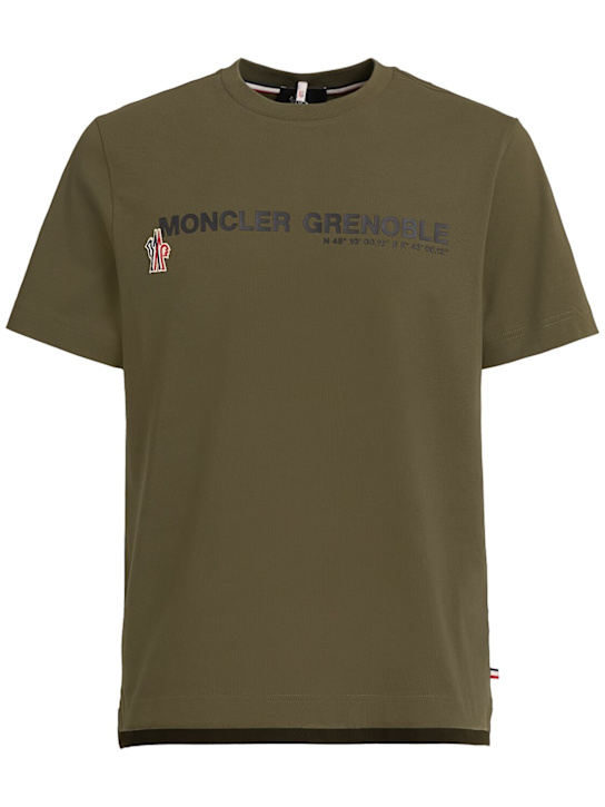 Logo cotton blend t-shirt - Moncler Grenoble - Men | Luisaviaroma