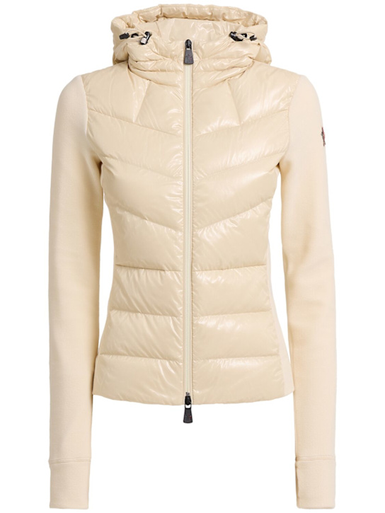 Tech & nylon down zip-up cardigan jacket - Moncler Grenoble