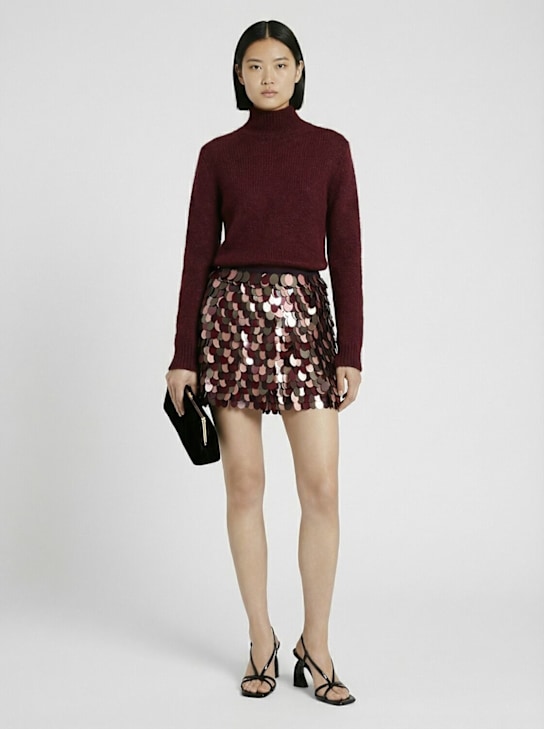 Dries Van Noten: Gabrina sequined mini skirt - Burgundy - women_1 | Luisa Via Roma