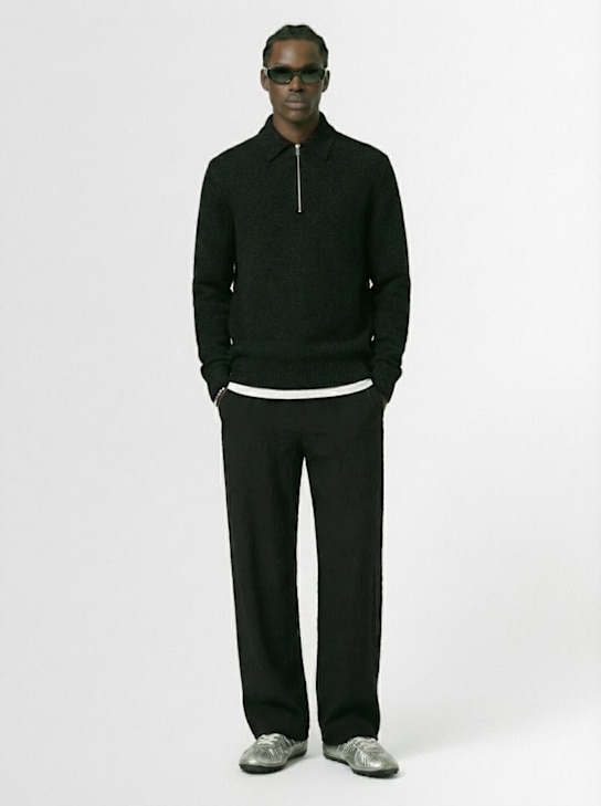 Seven Gauge: Alpaca blend knit polo - men_1 | Luisa Via Roma