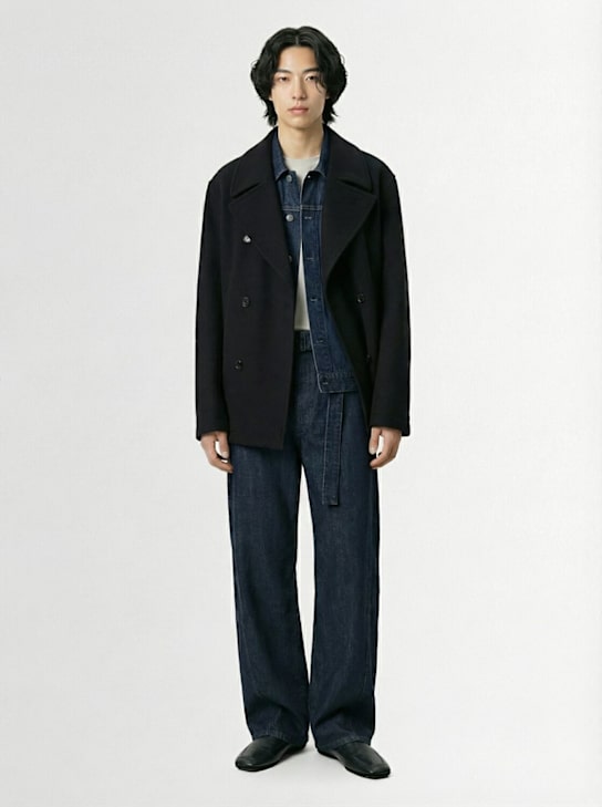 Lemaire: Boxy wool peacoat - men_1 | Luisa Via Roma