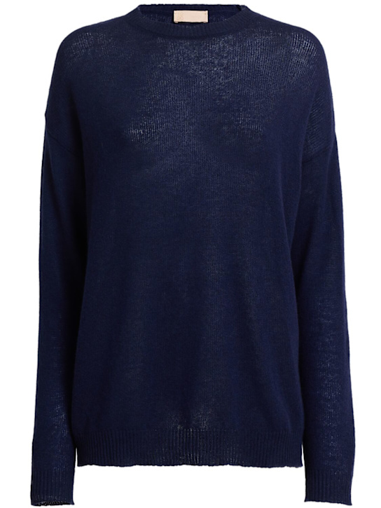 1929: Soffio羊绒圆领毛衣 - 海军蓝 - women_0 | Luisa Via Roma