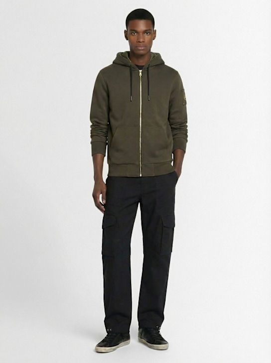 Moose Knuckles: Pull-over Linden Bunny - Noir Olive - men_1 | Luisa Via Roma