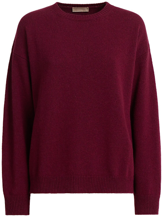 1929: Eremo Eco-Cashmere圆领毛衣 - 酒红色 - women_0 | Luisa Via Roma