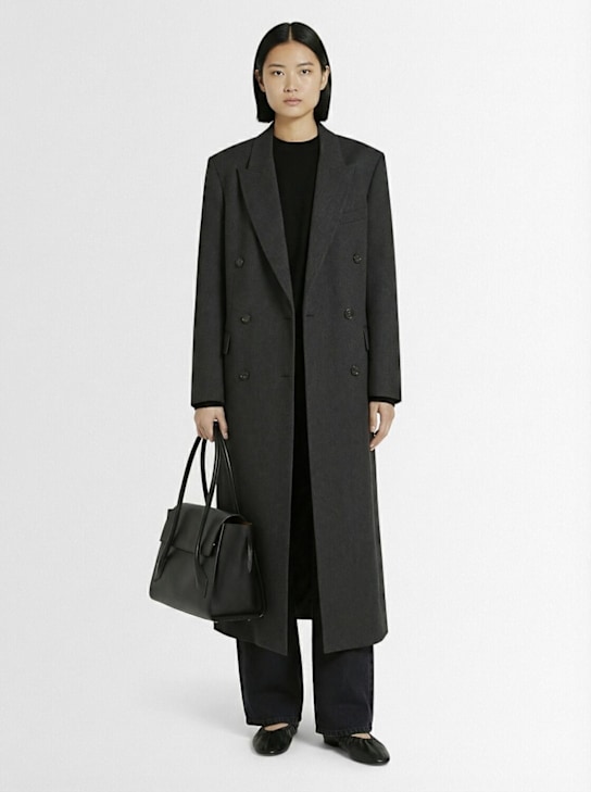 The Frankie Shop: Jane single breasted viscose blend coat - women_1 | Luisa Via Roma