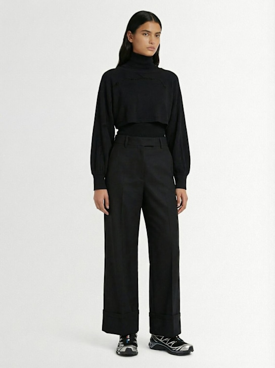 Yohji Yamamoto: Maglia in lana - Nero - women_1 | Luisa Via Roma