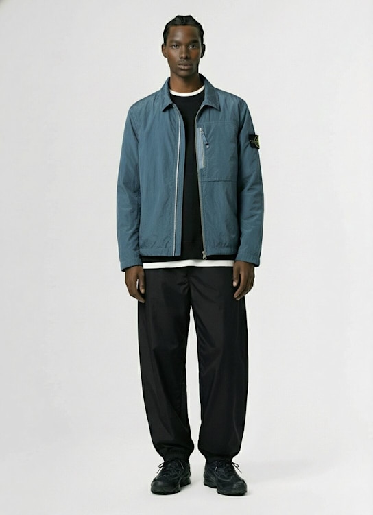 Stone Island: Econyl shirt - Blue Acciaio - men_1 | Luisa Via Roma