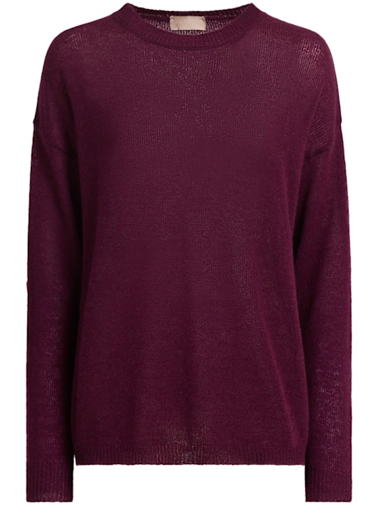 1929: Soffio羊绒圆领毛衣 - 酒红色 - women_0 | Luisa Via Roma