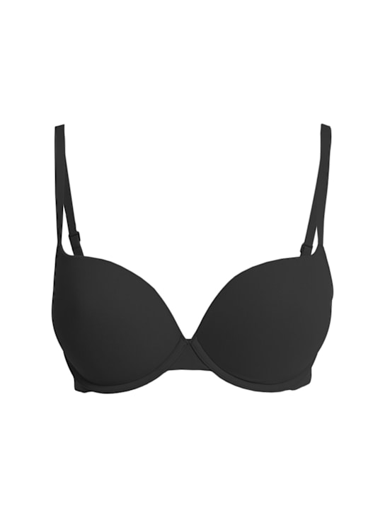 Skims: Nylon push-up demi bra - Onyx - women_0 | Luisa Via Roma