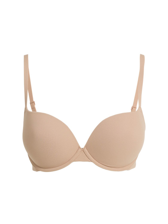 Skims: Nylon push-up demi bra - Argile - women_0 | Luisa Via Roma