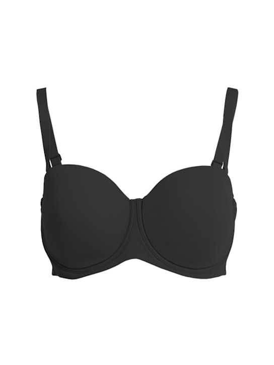 Skims: Nylon blend strapless bra - Onyx - women_0 | Luisa Via Roma