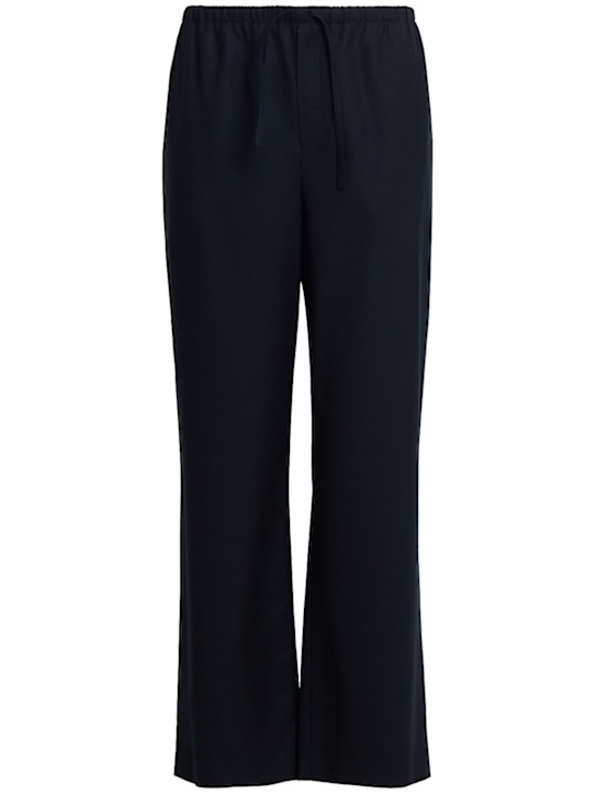 The Row: Xon wool flannel pants - Black - men_0 | Luisa Via Roma