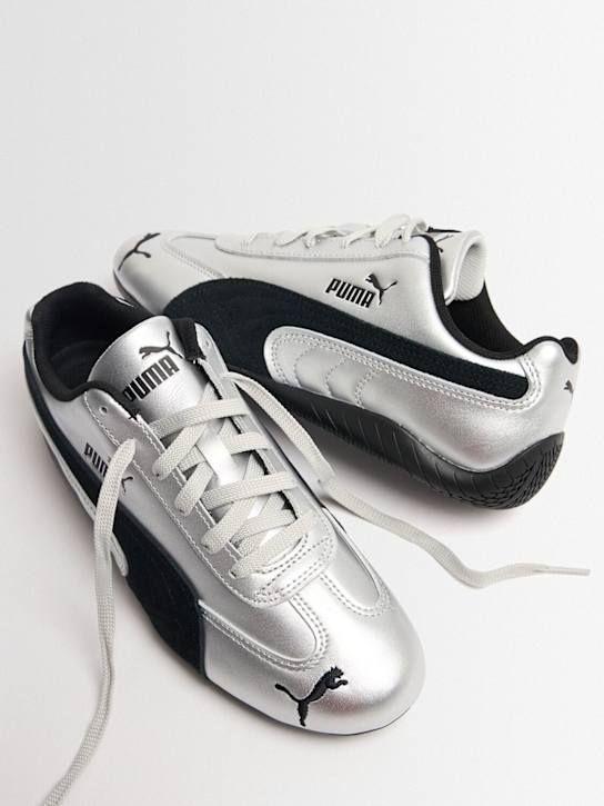 PUMA: Speedcat metallic sneakers - Puma Silver - women_1 | Luisa Via Roma