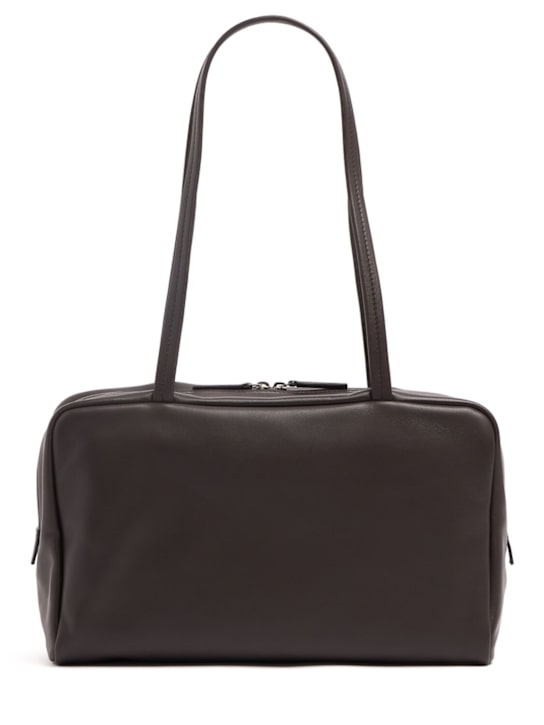 The Row: Sac porté épaule en cuir nappa Astra Bowling - Marron Foncé - women_0 | Luisa Via Roma