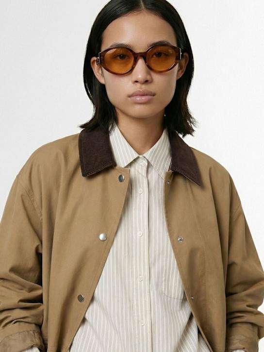 Delarge: Occhiali da sole tondi Bardi in acetato - Havana - women_1 | Luisa Via Roma