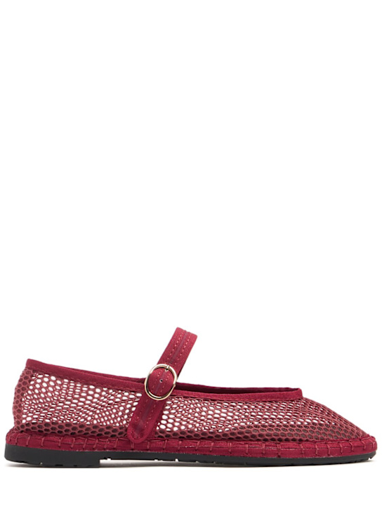 Flabelus: Zapatos planos Mary Jane de malla - Garnet - women_0 | Luisa Via Roma