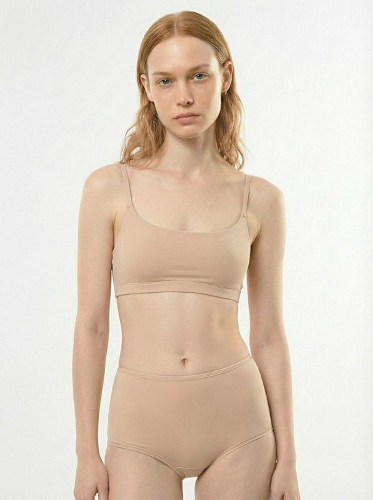 Skims: Fits Everybody scoop bralette - Argile - women_1 | Luisa Via Roma