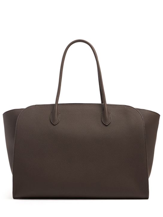 The Row: Sac cabas en cuir grainé 17 Marlo - Deep Brown - women_0 | Luisa Via Roma