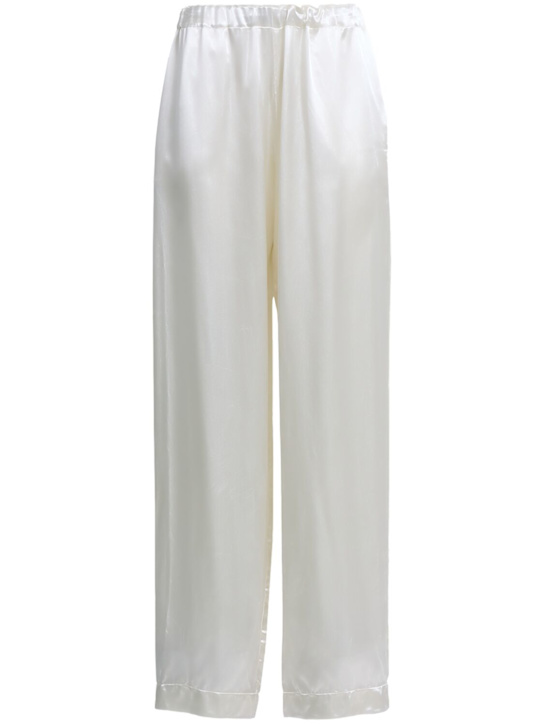 Fabiana Filippi: Pantalon ample en satin - Ivoire - women_0 | Luisa Via Roma