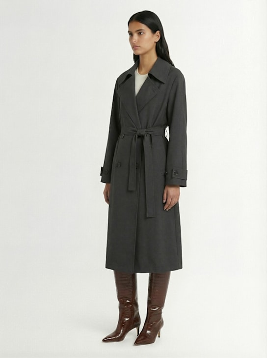 Lemaire: Wool blend trench coat - women_1 | Luisa Via Roma
