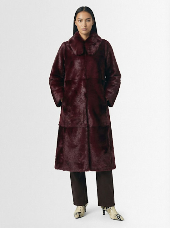 By Malene Birger: Rafaia long pony skin coat - Burdeos - women_1 | Luisa Via Roma