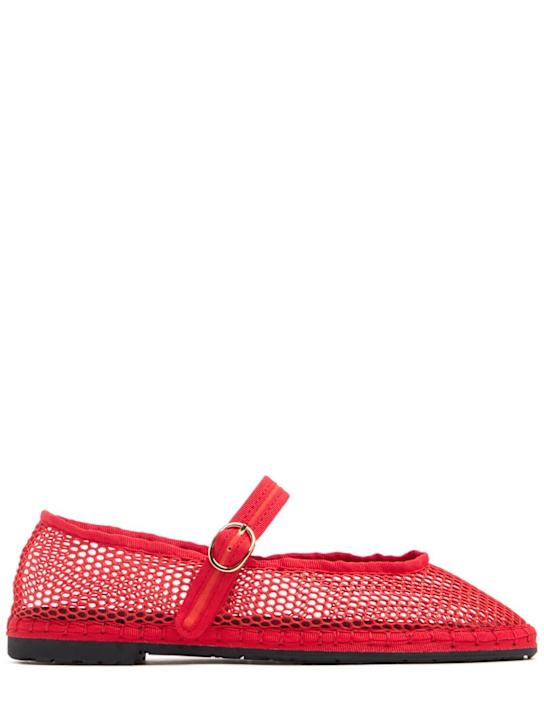 Flabelus: Ballerines Mary Jane Isabella en mesh - Rouge - women_0 | Luisa Via Roma