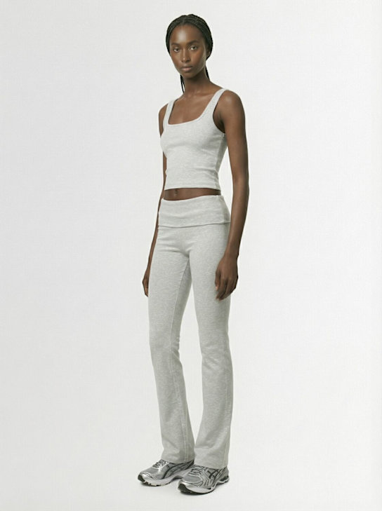 Skims: Pantalones de jersey de algodón - Gris Claro - women_1 | Luisa Via Roma