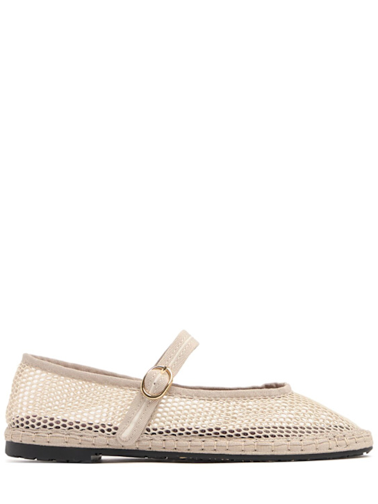 Flabelus: Isabella mesh Mary Jane flats - Nude - women_0 | Luisa Via Roma