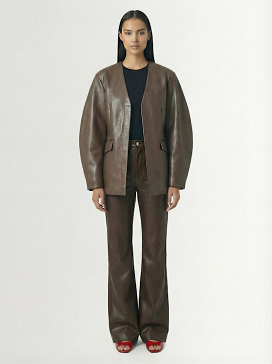 Nanushka: Erina插肩袖皮革夹克 - women_1 | Luisa Via Roma