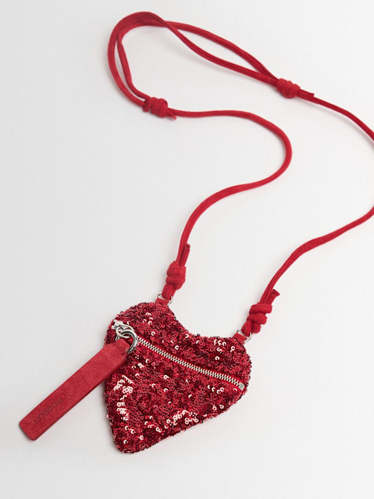 Fiorucci: 亮片心形迷你包 - 红色 - women_1 | Luisa Via Roma