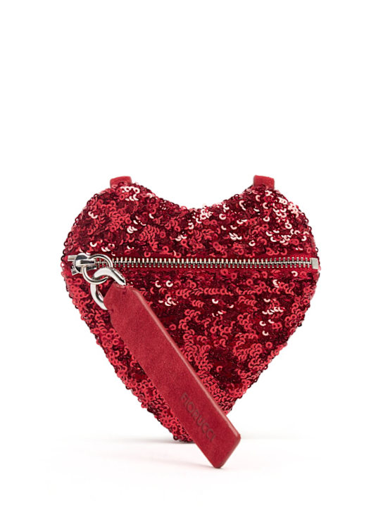 Fiorucci: 亮片心形迷你包 - 红色 - women_0 | Luisa Via Roma